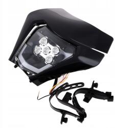 Univerzális első lámpatest Ktm Exc Exc-f XC Led lámpával rögzítőelem Fekete