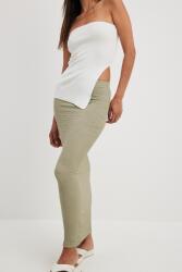 NA-KD Zöld Texturált Szoknya Illeszkedő Sima Magas Állapotú Maxi Na-kd S