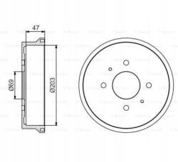 Bosch 2 X Bosch Fékdob Brake Drums