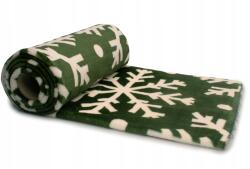 Orient Fashion Minky Plush Nyomtatott Hópehely zöld alapon 1/2M (Minky_Plush_Druk śnieżynki_na_zielonym 0,5)