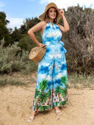 Shein KC31209 Boohoo Mintás Overál Plus Size Nyomott Mintával 52-ES