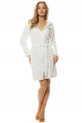 L&L L-L Fürdőköpeny Zppr 7119 pöttyös fehér-grafit S