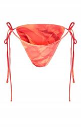 Prettylittlething Piros-narancssárga Bikinialsó Kötött Tie Dye Prettylittlething 32