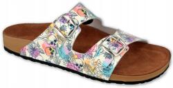  Klogga szandál flip-flop papucs természetes lakkbőrből Skull 36 (KLOGGA-SANDALS-SKULL-36)