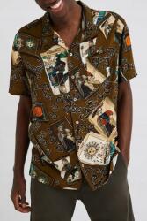 Desigual Khaki Rövid Ujjú Ing Mintás (M) (592945)