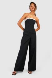 Boohoo IC85213 Boohoo Kötős Overál Nyitott Váll Kontraszt XXL