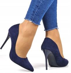 News Sötétkék Magassarkú Női Velúr Elegáns És Kényelmes Felső 39-ES (AH3 NAVY ZAMSZ)