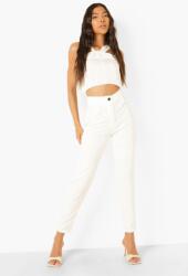 Boohoo Elegáns Krémszínű Basic Nadrág 42 XL 1AAA