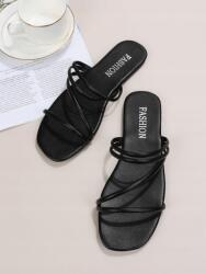 Shein Fekete Női Lapos Papucs, Size 37 (sx2203225599601898)