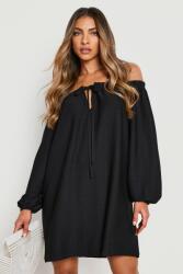 Boohoo Fekete Vállatlan Ruha (38) (GZZ16887-105)