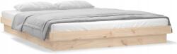 vidaXL Ágykeret Led világítással 160x200 cm tömör fenyőfából (832723)