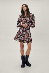 Nasty Gal Fekete Ruha Mini Floral Print (34) (469573)