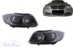  Angel Eyes fényszórók BMW 3-as szériához (E90, E91, 2005-2011) fekete színben 63116942721, 63116942747, 63116942722, 63116942748