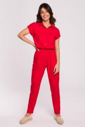 BeWear Elegáns Női Szafari Overál Zsebekkel Piros 42 XL