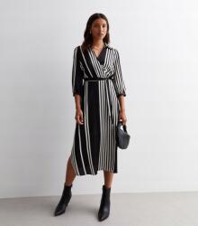 New Look Fekete Szatén Ruha Öv Mintás (38) (596821)