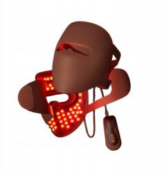 LuxGlow 3D 360°-os szilikon LED-es arcmaszk, 4 szín, 320 dióda, vezeték nélküli