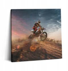 Wallfluent Vászonkép Férfi Motorkerékpáron és Sivatagban 60x60 cm (010030010270000075293)