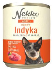 Nekko Nedves kutyaeledel Adult kutyaeledel Pulyka Cékla 800g