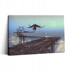 Wallfluent Vászonkép Vendégszobabe Könnyű Összeszerelés Angyal Kerékpár 30x20 cm (010030010150000075091)