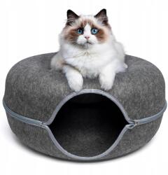Xtech Macskafekhely Alagút Kerek Donut Házikó 60 cm Sötétszürke (5907783088940)