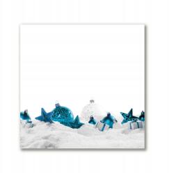 Tulup Vászonkép 50x50 Karácsonyi gömbök Hó Díszek (ock-50x50-295602591)