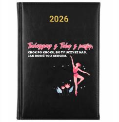 FunnyCase Könyvnaptár 2026 Szenvedéllyel Táncolunk Veled Fekete Tervező Ajándék Wz (Kalendarz Czarny TAŃCZYMY Z TOBĄ Z PASJĄ)