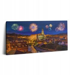 Wallfluent Canvas Fotó Vászon Nappaliba Könnyű Összeszerelés Tűzijáték Krumlov Csehország (010030010010000075883)