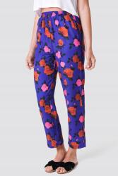 NA-KD Virágos Szatén Nadrág 34 Xs