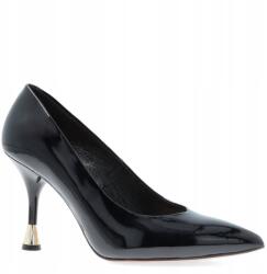 Kotyl Elegáns lakkbőr magassarkú cipő Kotyl 8517 Fekete 38 (KOTYL 8517 CZARNY LAKIER)