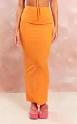 Prettylittlething Maxi Szoknya Narancssárga Magas Stab Texturált Prettylittlething 40