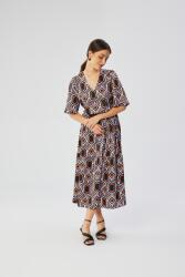 Stylove Ruha Maxi Esküvőre Geometrikus Mintákkal Barna 42 XL