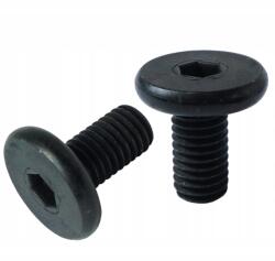 Global Service 10X csavar M8 x 15 mm lapos fej imbuszhoz, bútorcsavar, metrikus fekete (10X562S008015N)