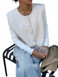 Shein Női Mellény Bézs Casual Gombokkal 36 L_C