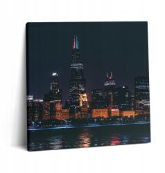 Wallfluent Vászonkép Hálószobába Vállra Chicago Városkép 60x60 cm (010030010270000075657)