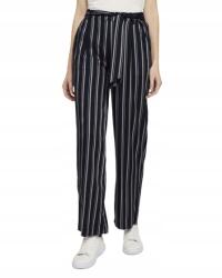 Tom Tailor Sötétkék Csíkos Nadrág, Size 36, viszkóz, magas derék (388578)