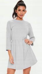 Missguided Szürke Laza Jersey Mini Ruha, Size 32