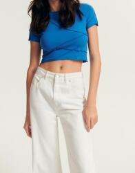 Reserved IC55203 Crop Top Kék Látható Varrások XL