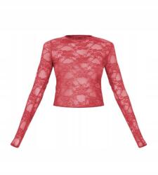 Prettylittlething Bordó Klasszikus Hosszú Ujjú Gombos Felső Virágmintás Prettylittlething 44