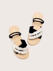 Shein Női Lapos Gyöngyökkel Díszített Szandál 40 Aaa (5540)