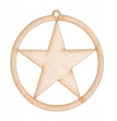 Loveart Karácsonyi dísz Loveart rétegelt lemezből 7 cm Decoupage dekoráció (1002)