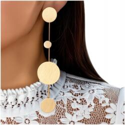  Fülbevaló stift Szín Arany Kerekek Lógó Elegáns Hosszú 120mm (KOL_3721 x1)