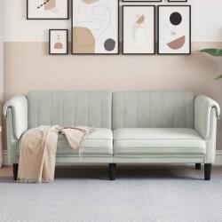 vidaXL Nappali Kanapé, Modern Dizájn, Világosszürke, Bársony Kárpitozás 182 x 77 x 74 cm (372575)
