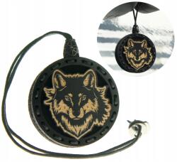  Autóillatosító fa medál Deconet Black Premium Farkas