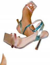 Shein Elegáns Szandál Magas Sarkú Cipővel, Színes, Casual 39__39 (sx2306160883587297)