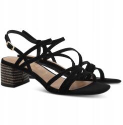 Tamaris Női szandál Tamaris 1-28211-42 0A1 Black velúr fekete Bőr MÉRET40 (1-28211-42)