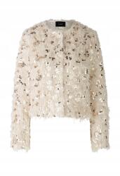 Oui Bézs-arany blézer toll utánzattal Oui MÉRET42 (4047987627154)