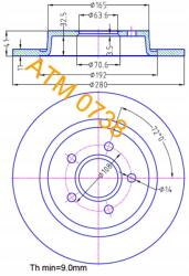 ATM Mikoda Ham. tyl Tárcsa Ford 0738/ATM