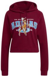 Adidas Női pulóver Adidas Disney Bambi bordó kapucnis logó hímzés divatos méret 36 S (HE6876)
