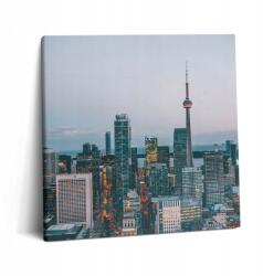 Wallfluent Fotó Vászonkép Canvas Művészi Nappaliba Városi panoráma Este 60x60 cm (010030010270000276840)