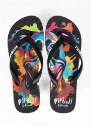 Pitbull Flip-flop papucs Pit Bull Water Color Dog black colorful (205005905239)